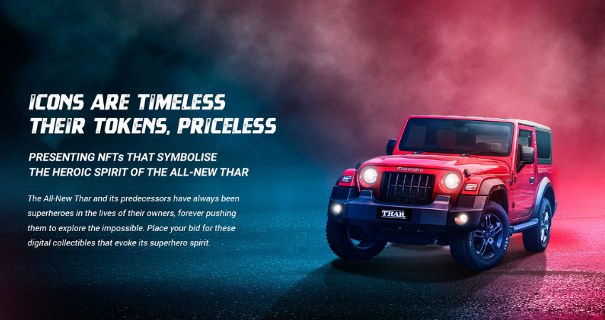 The Most Selling Mahindra Thar Has Entered NFT Marketplace