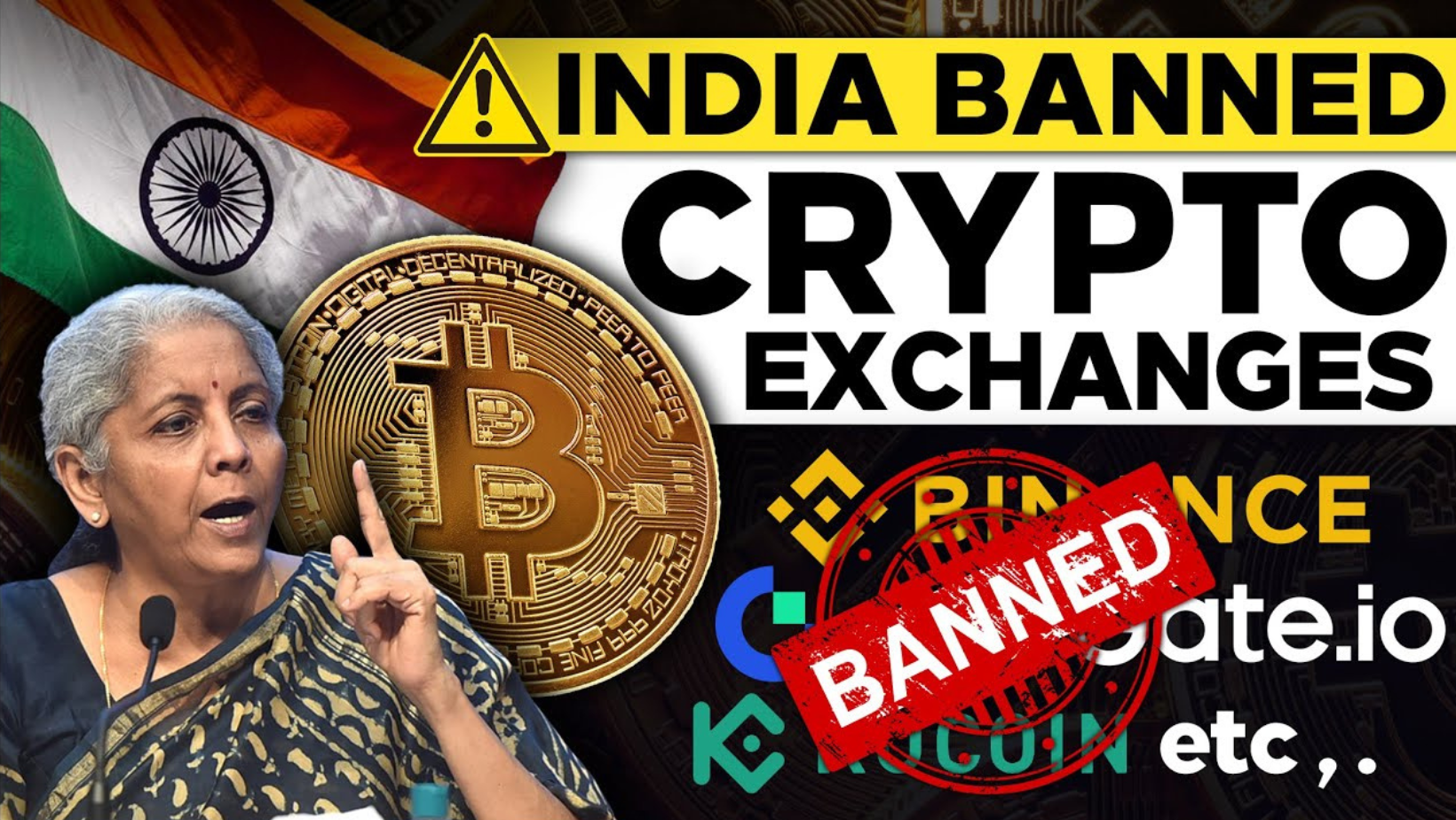 India’s Bold Move: Government Bans Foreign Cryptocurrency Exchanges, Including Binance and KuCoin
